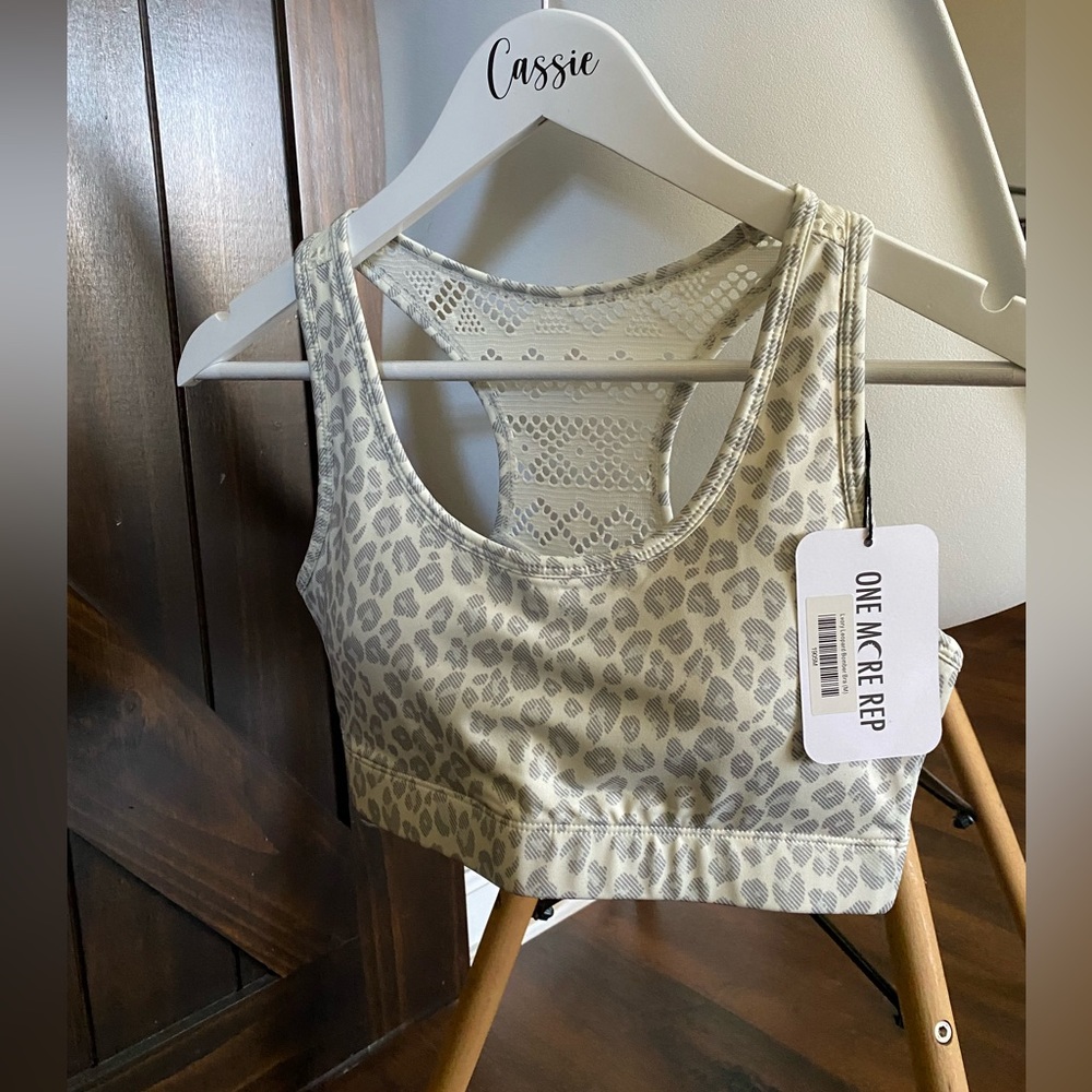 Zyia Ivory Leopard Bomber Bra